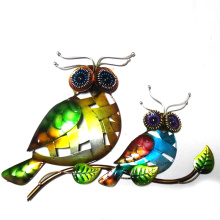 Family Owl Metal Wall Decoration for Mother′s Day